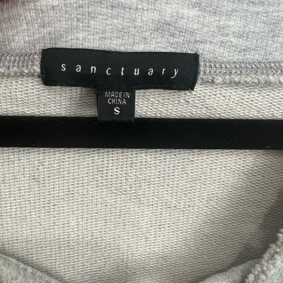 Sanctuary Mariana Sweatshirt Dress in Gray with Bell Sleeves, Size Small - Picture 4 of 6